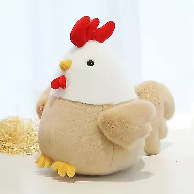 Plush Chicken Toy Stuffed Farm Animal Bird Doll Hen Rooster Fabric Soft Cushion • $24