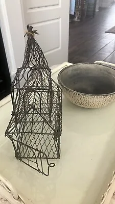 Vintage Wire Bird Cage • $15