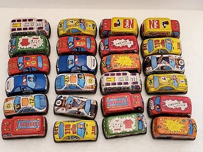 Agglo Collectible Vintage Tin Small Friction Cars 24 Ct.  (12 Models 2 Of Each). • $40