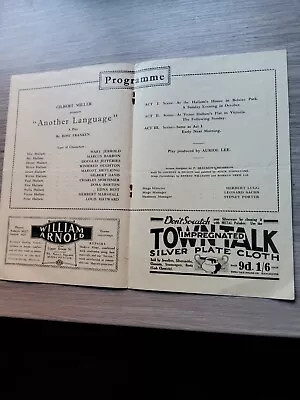 Theatre Programme 1932manchester Palaceanother Languageedna Best • £8