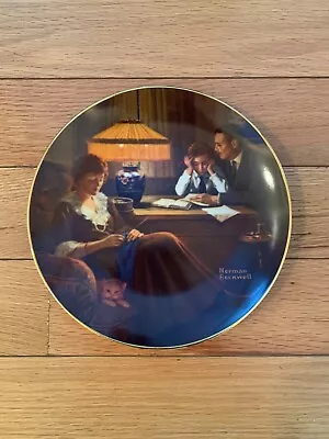 Norman Rockwell Limited Edition Collectors Plate   Fathers Help  • $0.99