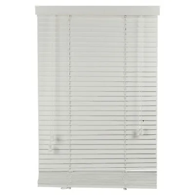 Wooden Venetian Blinds Real Wood Slats Horizontal Window Shades All Sizes White • £29.95