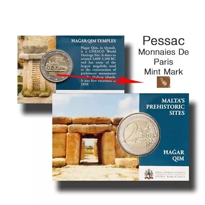 2017 Malta Hagar Qim Temples 2 Euro Coin Card With Info • $15.90