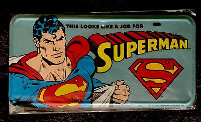 DC Comics Superman Bookends License Plate Vintage - Desperate Enterprises Inc. • $30