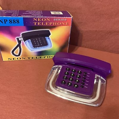 Vintage 1980’s NIB Land Line Phone Neon Purple NP888 • $29.99