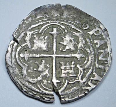 $304.95 • Buy 1500's Philip II Mexico Silver 1 Reales Genuine Spanish Colonial Pirate Cob Coin