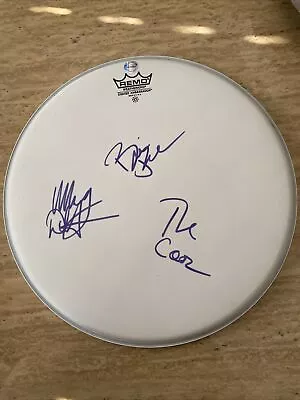 Green Day X3 Billie Joe Armstrong Mike Dirnt & Tre Cool Signed 14” Drumhead Coa • $549.99