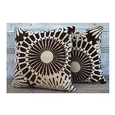 Vintage Pair ~ Mid Century MOD Flower Power Decorative Throw Pillows • $59.95