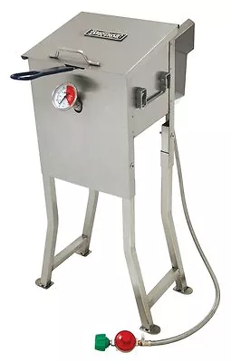 Bayou 700-725 2.5 Gallon Stainless Steel Propane Deep Fryer W/ Basket Regulator • $349.99