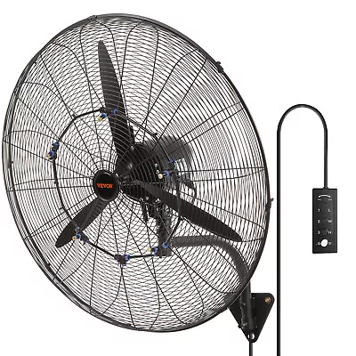 VEVOR Wall-Mount Misting Fan Oscillating Metal Fan 30'' 3 Speed Waterproof • $191.99