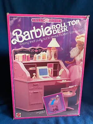 Mattel Barbie Sweet Roses Roll Top Desk Vintage 1988 Mint In Original Box MIB • $339.99