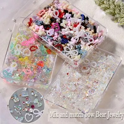 Art Charms Kawaii Accessories Bear Nail Decoration Butterfly 3D Special Design • £5.95