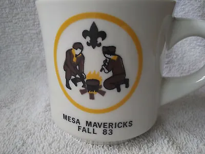 Boy Scouts Of America Coffee Cup Mug Mesa Mavericks Fall 1983 Vintage • £11.81