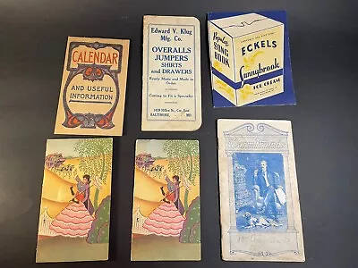 6 Vintage Advertising Booklets  Eckels Klug Mfg. Bromo Seltzer Hampden Stoves • $18.70