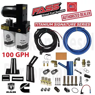 FASS Titanium 100GPH Fuel Lift Pump System Fits 98.5-04 Dodge Ram Cummins Diesel • $616.55