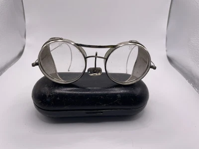 $20.50 • Buy Vintage Sani Glas Kings Safety Goggles Glasses W/ Metal Mesh Side Shields