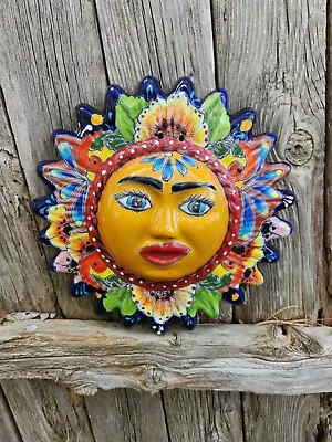  Talavera  Sun Face 9  Mexican Folk Art Handpainted New A • $24.99