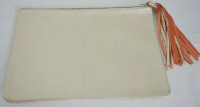 MONSERAT DE LUCCA Gold Zipper Closure Tassel  Clutch Bag • $39