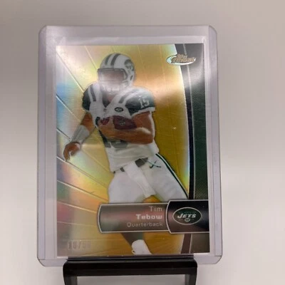 $8.99 • Buy 2012 Topps Finest #47 Tim Tebow Gold Refractor Parallel /50