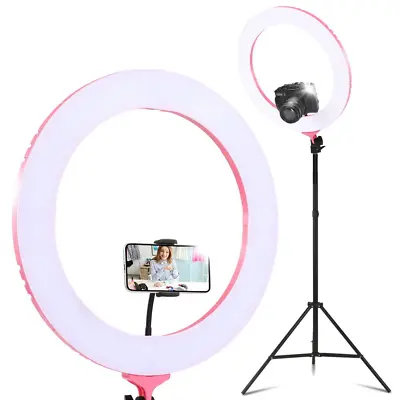 NNEDSZ 19 Ring Light 6500K 5800LM Dimmable Diva With Stand Make Up Studio Video • $249.99