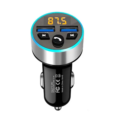 Wireless Bluetooth Car FM Transmitter MP3 Player 2 USB Charger Handsfree Kit • £4.99