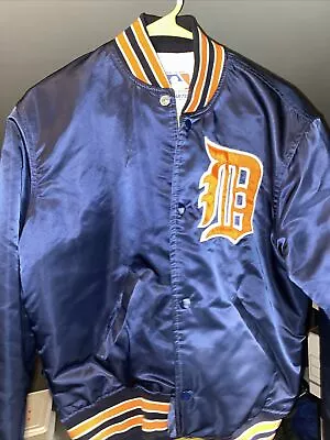 VTG Starter Diamond Collection Detroit Tigers MLB Satin Jacket Men’s M USA • $119