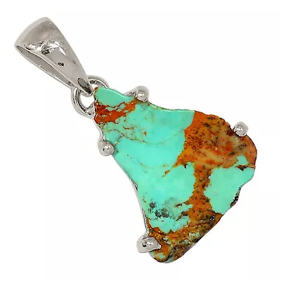 Natural Mexican Turquoise 925 Sterling Silver Pendant Jewelry ALLP-24542 • $13.99