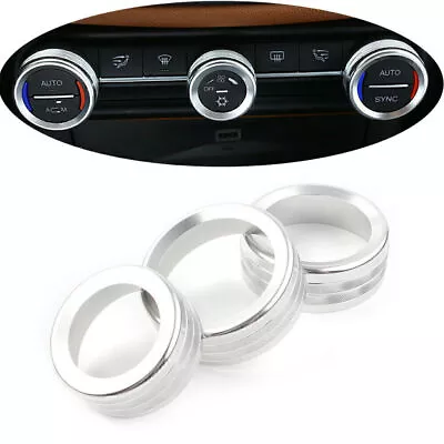 3XSilver Console Air Conditioning Knob Cover For Alfa Romeo Giulia Stelvio 17-20 • $23.32