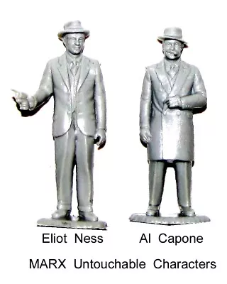 Marx Reissue Untouchable Playset Eliot Ness & Al Capone Figures Made In Gray • $8.99