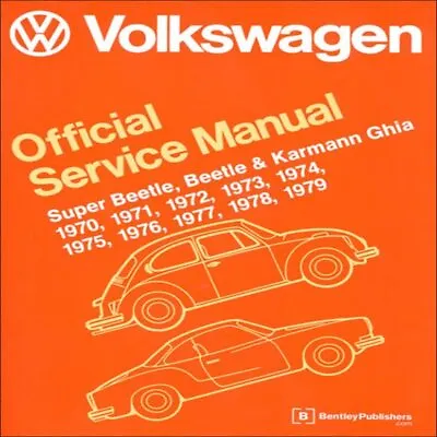 Volkswagen Super Beetle Beetle & Karmann Ghia Official Service Manual : 1970... • $68.98