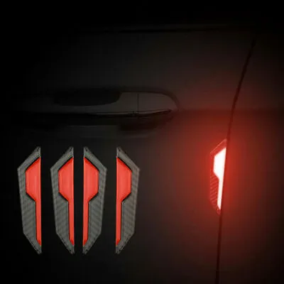 4Pcs Red Reflective Car Door Edge Guard Scratch Anti-collision Protector Strips • $8.79