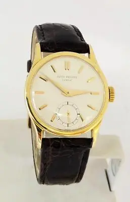 Vintage 18k PATEK PHILIPPE Mens Calatrava Winding Watch Ref 96* RARE* SERVICED • $13499