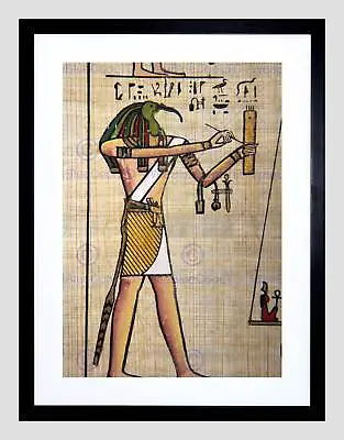 Painting Writing Hieroglyphics Egyptian God Thoth Ibis Head Print B12x8144 • £26.99