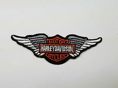 $6.99 • Buy HARLEY DAVIDSON Iron On Or Sew On Biker Patch Motorcycles Wings Badge Shield
