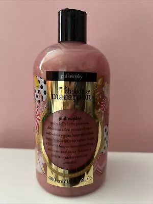 £5.50 • Buy Philosophy Pink Chocolate Macaroon Shampoo, Shower Gel & Bubble Bath 480ml