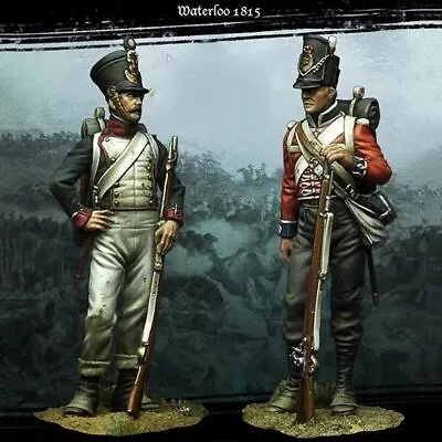 1/24 Scale Resin Figures Model Modern European 2 Soldiers Unpainted Unassembled • £31.10