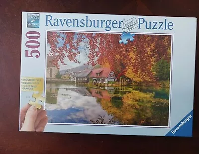 Puzzle Ravensburger Sealed 500 Pc 136728 Peaceful Mill Softclick 221215  • $19.99