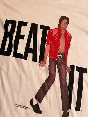 Vintage Michael Jackson Beat It Album Promo T Shirt 1984 • $99.50