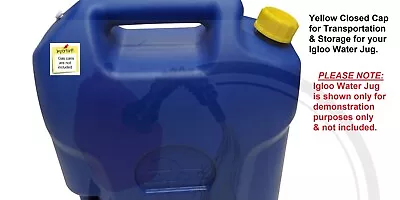 Yellow Gas Can Cap For IGLOO 6 Gallon Water Jugs Also MIDWEST WEDCO B&S SCEPTER • $9.95