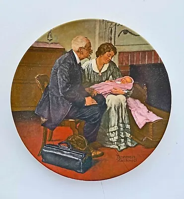 1980 Norman Rockwell  Cradle Of Love  1st Issue Mother's Day Plate W Box & COA • $10