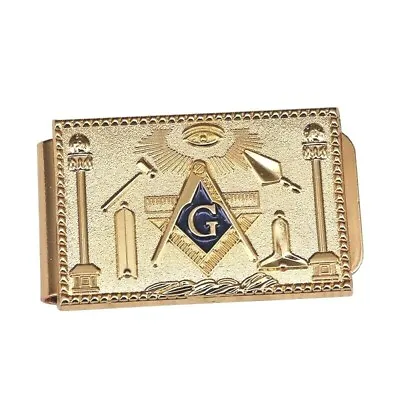 Masonic Money Clip Gold Color Free Shipping USA • $15.25