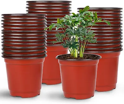 Nursery Pot 75 Pcs 4  Plastic Nursery Seed Starting Pots Flower Plant Container • $17.97