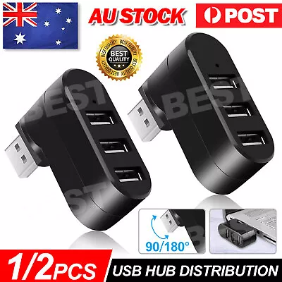 $6.35 • Buy For Laptop PC 3 Port USB HUB Distribution Splitter Adapter Super Speed Data Hub