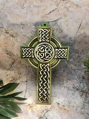 Celtic Style Wooden Wall Cross Religious Catholic Ornament For Home Or Chapel • £12.95
