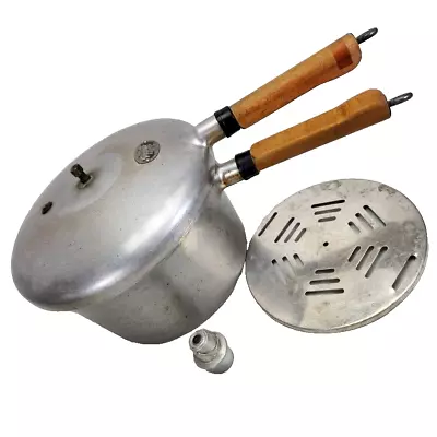 Presto Pressure Cooker Model 40 Wood Handles 46- Jiggler Trivet Seal Vintage • $34.95