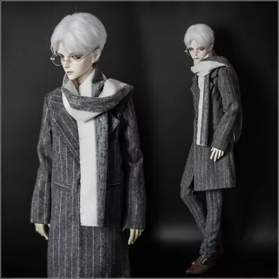 New Striped Suit Coat 1/4 1/3 President Jacket Pants DDSD Uncle BJD Doll Clothes • $35.99