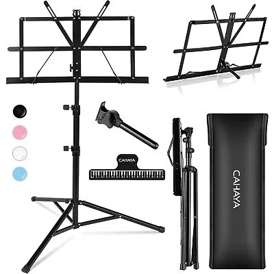 CAHAYA 2 In 1 Dual Use Extra Stable Reinforced Folding Sheet Music Stand & De... • $23.62