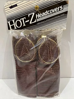 Vintage Hot Z Faux Alligator Skin(?) Golf Club Head Cover Set NEW Old Stock 1985 • $38.56