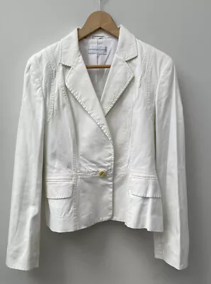£1.99 • Buy M&S Limited Collection 10 Short White Jacket Peplum Fitted Smart Fully Lined