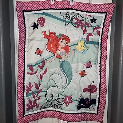 $50 • Buy Disney Baby Little Mermaid Ariel Sea Treasures Crib Quilt Comforter Blanket